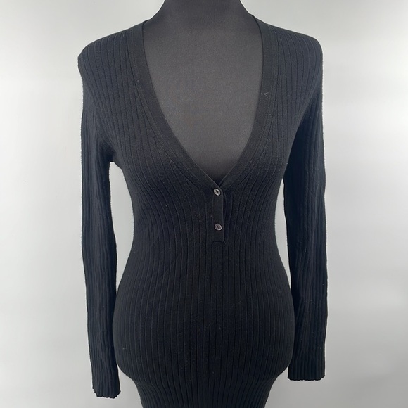 Aritzia Wilfred ribbed sweater dress curvy fitted Layla dress midi sz sm - Picture 11 of 11